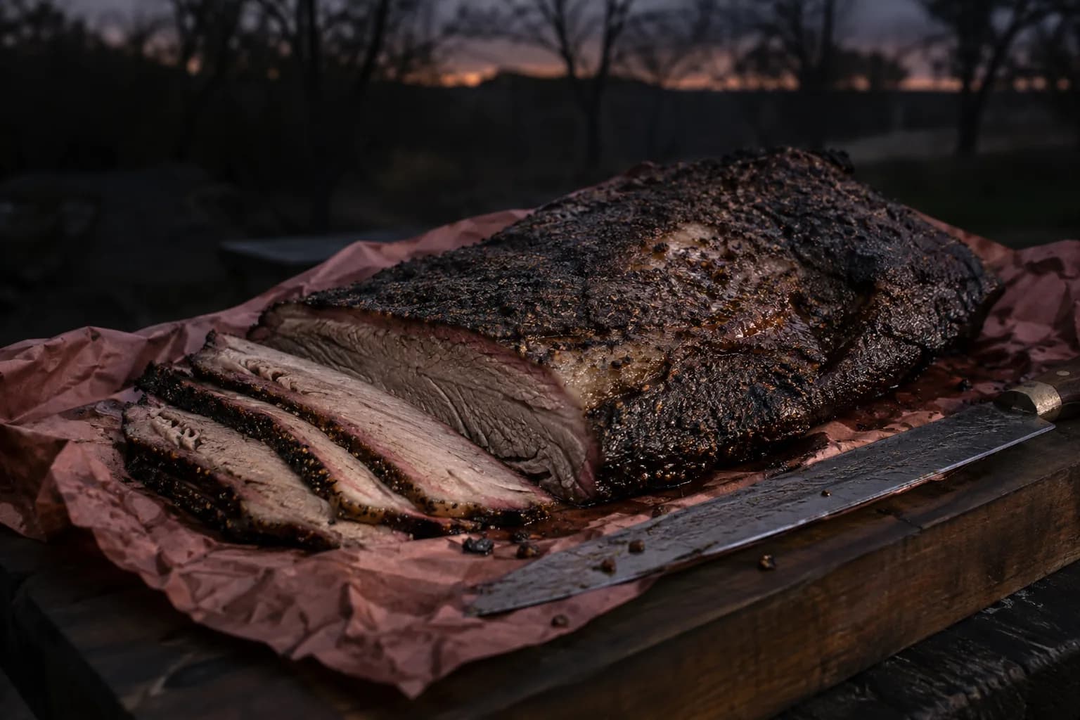 Brisket (whole packer), smoked